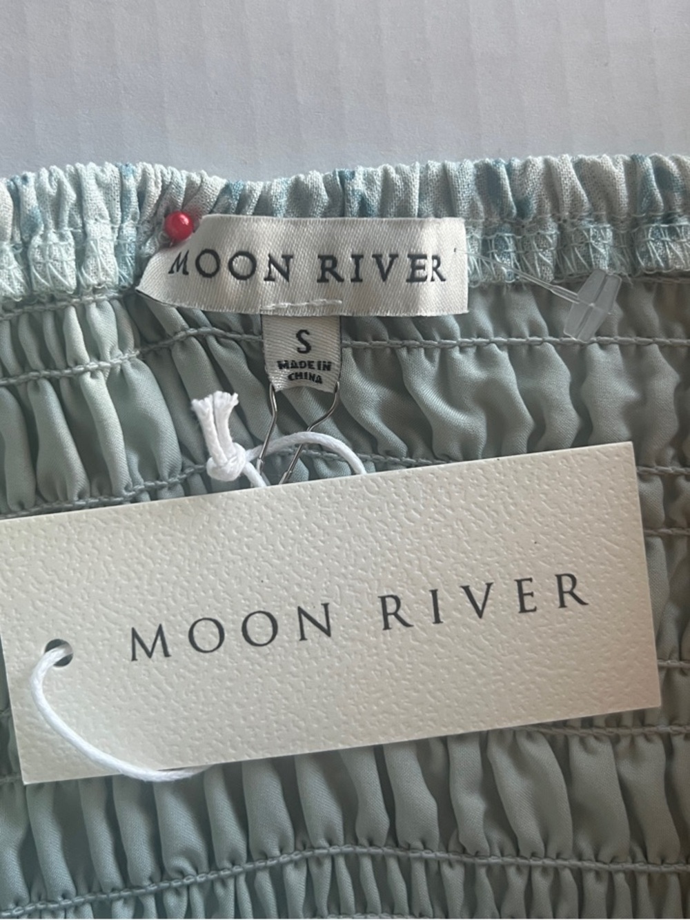 NWT Moon River Smocked Ruffle Strap Midi Dress Small - Picture 13 of 16